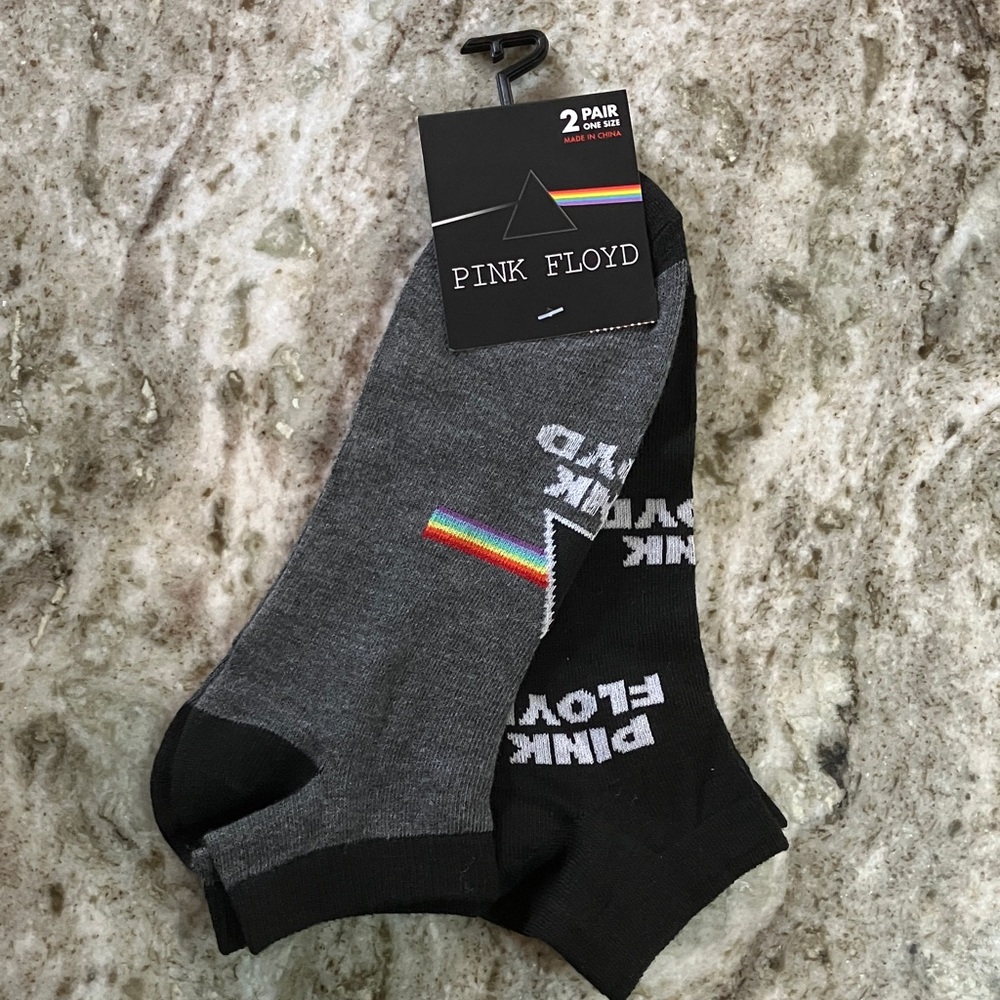 Pink Floyd Black and Gray Casual Socks Set 2 Pair